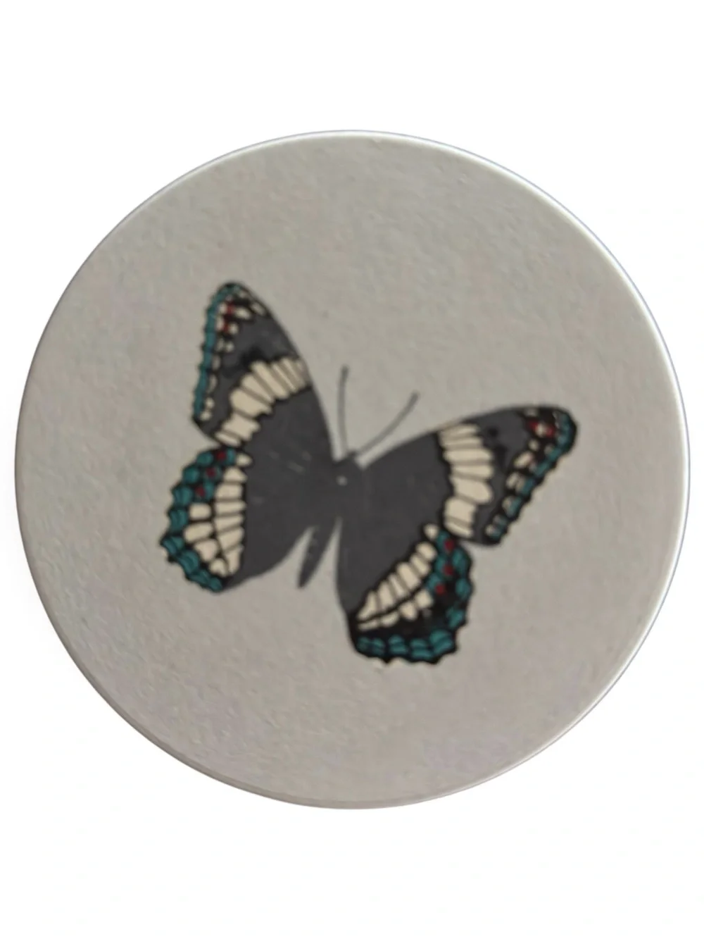 Vintage CoasterStone Butterfly Sandstone Coasters Set of 4 Box Hindostone